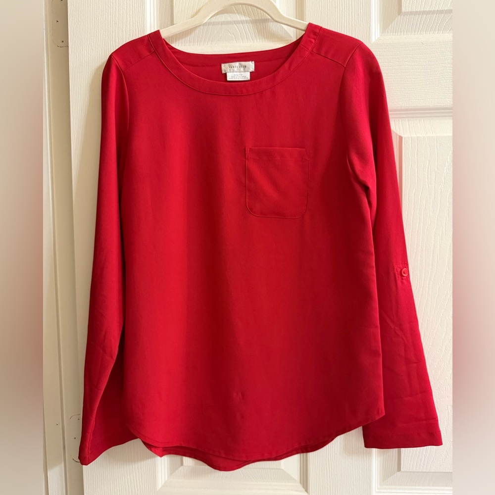 Van Heusen Red Blouse Long Sleeve Top